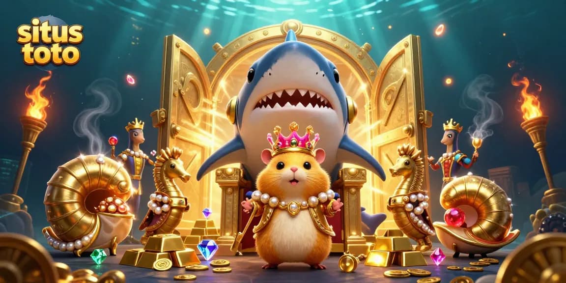 Menangkan situs toto dengan raja hamster bermahkota karang dalam dunia kasino yang megah.