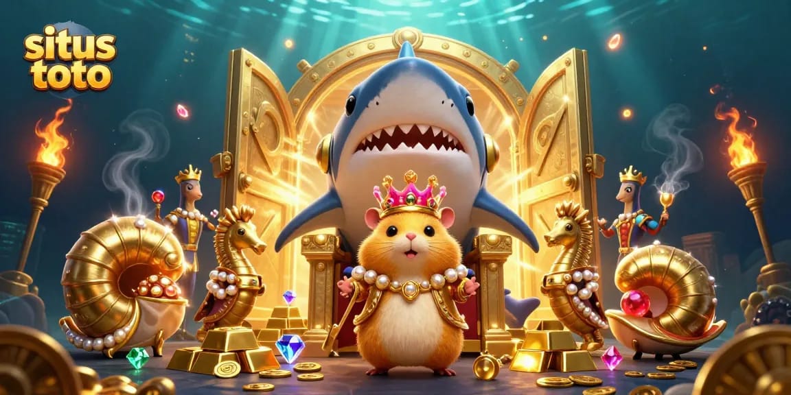 Menangkan situs toto dengan raja hamster bermahkota karang dalam dunia kasino yang megah.