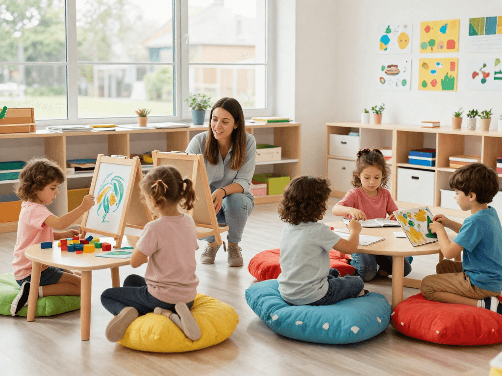 Children engaging in interactive learning at Kindergarten Singapore, fostering curiosity and creativity.