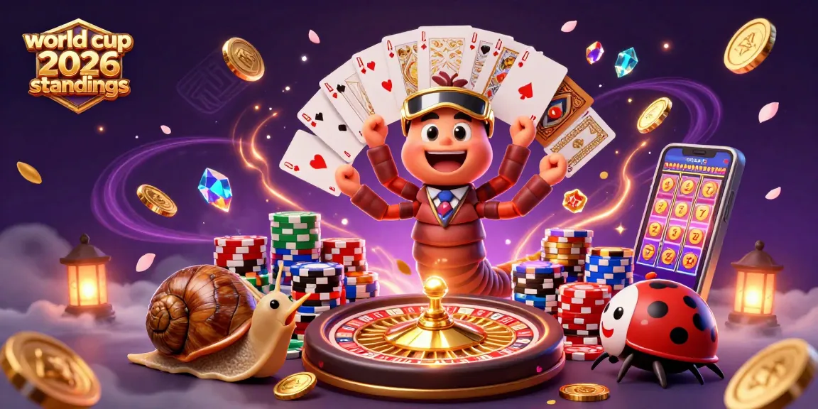 Engage with the vibrant world cup 2026 standings through a dynamic casino scene showcasing characters and game elements.