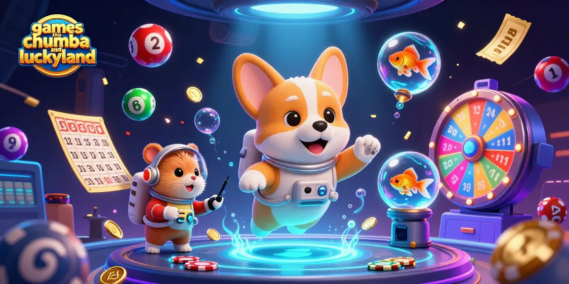 Play exciting games like Chumba and LuckyLand in a vibrant space casino scene.