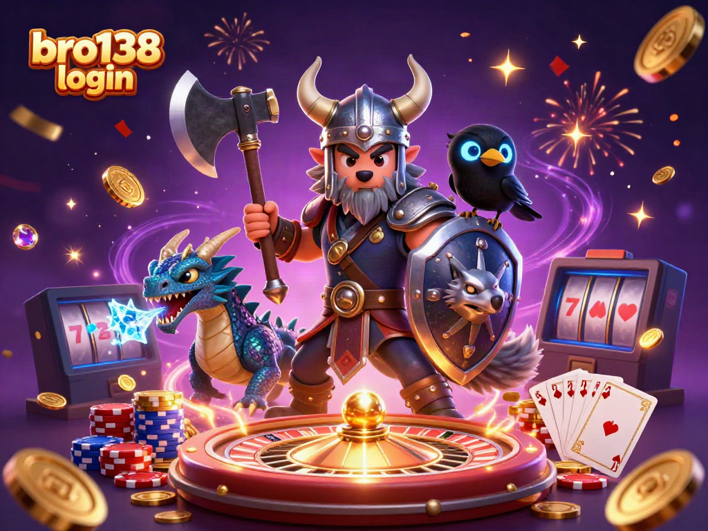 Engage with exciting games and bonuses through the bro138 login experience, featuring vibrant casino elements.