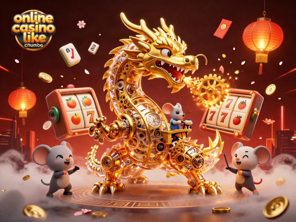 Win big with online casino like Chumba, featuring an exciting scene of animated games.