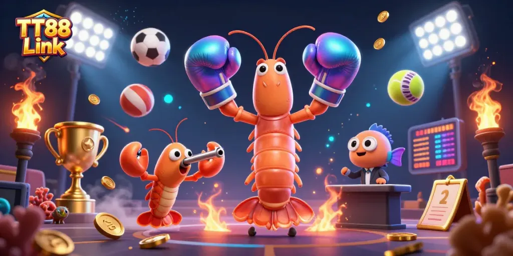 Experience thrilling gameplay at TT88 Link with vibrant 3D casino elements and action.