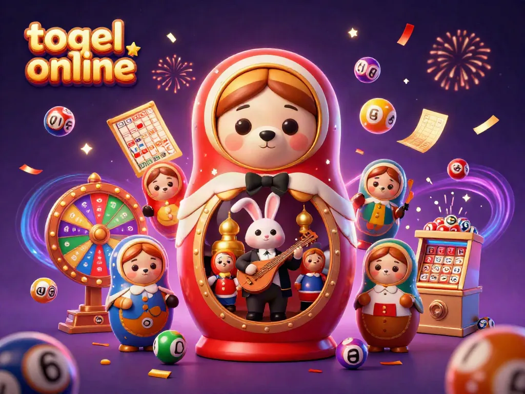 Engage in togel online excitement with vibrant lottery elements and colorful characters.