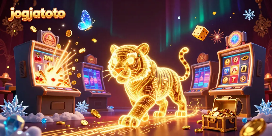 Experience jackpots and fun with jogjatoto in a dazzling digital casino scene bursting with winning elements.