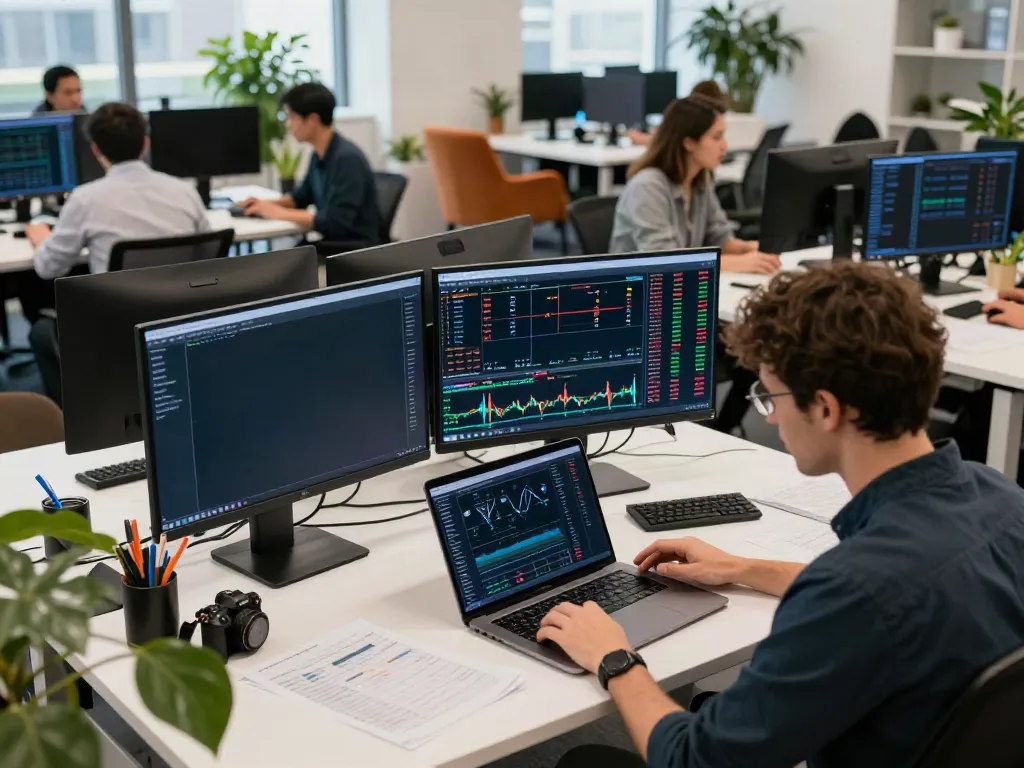 Real-time forex quote API analysis in a professional crypto trading workspace