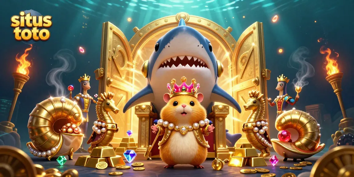 Menangkan situs toto dengan raja hamster bermahkota karang dalam dunia kasino yang megah.