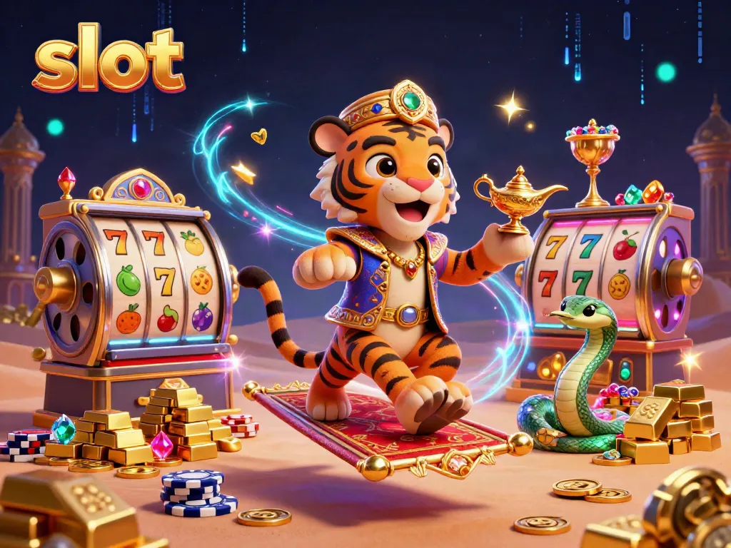 Experience exhilarating slot action with a magical Arabian sultan surrounded by treasures.