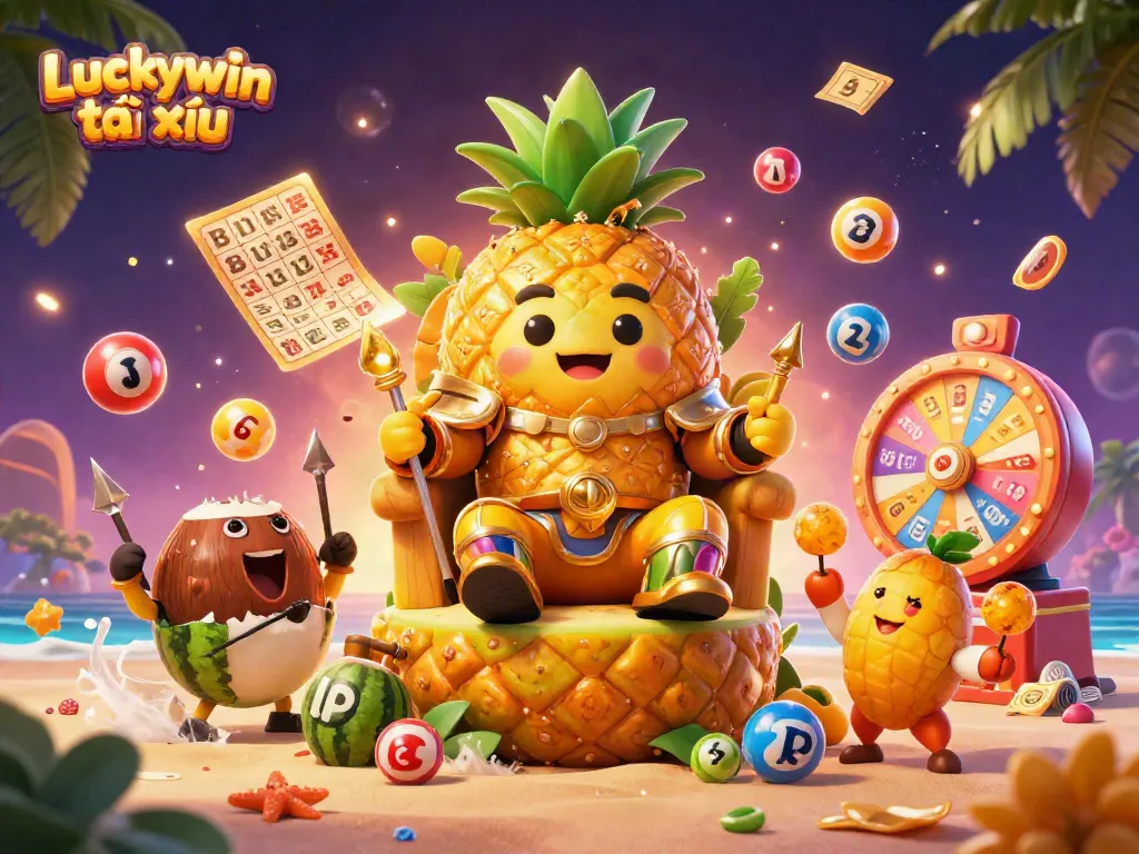 Experience thrilling gameplay with Luckywin tài xỉu as vibrant elements bring excitement to this casino illustration.