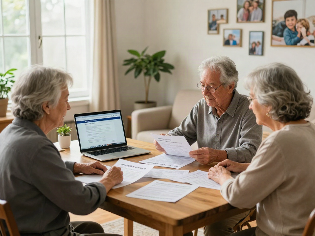 Couple exploring which banks offer reverse mortgages in Australia at home.
