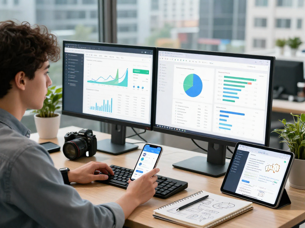 Buy app install strategies analyzed in a dynamic marketing workspace