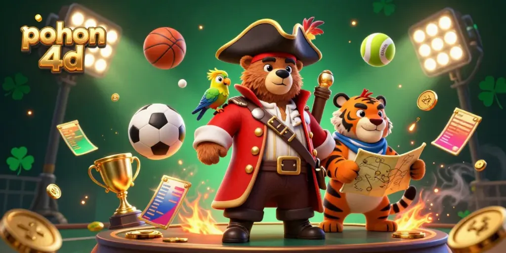 Engage in thrilling games at pohon 4d with our vibrant casino scene filled with sports action.