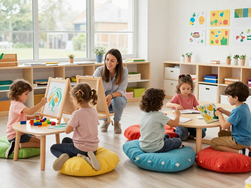 Children engaging in interactive learning at Kindergarten Singapore, fostering curiosity and creativity.