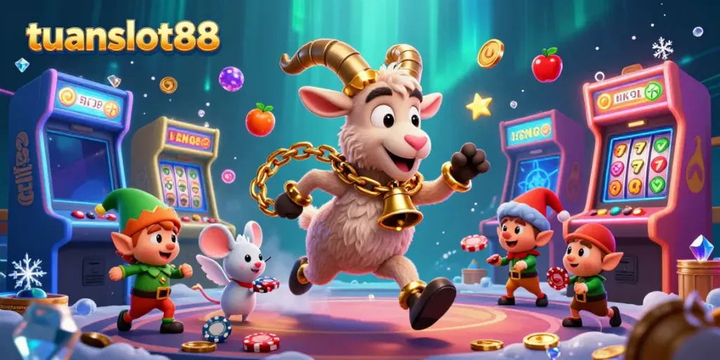 Mengalami slot hoki di tuanslot88 dengan karakter menarik dalam kasino digital penuh warna.