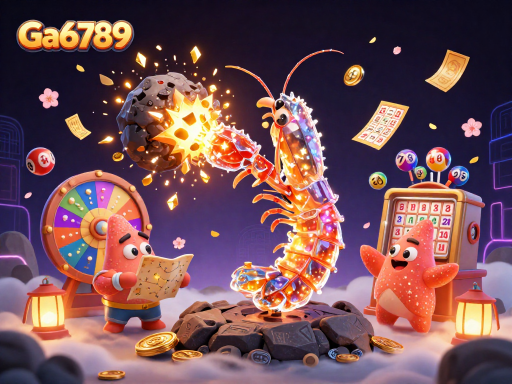 Experience Ga6789's thrilling lottery action with vibrant prize elements and dynamic visual effects.