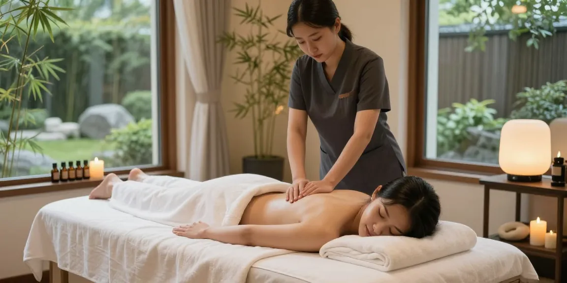 Tranquil spa environment showcasing 부천출장마사지 with serene decor and soft ambient lighting.