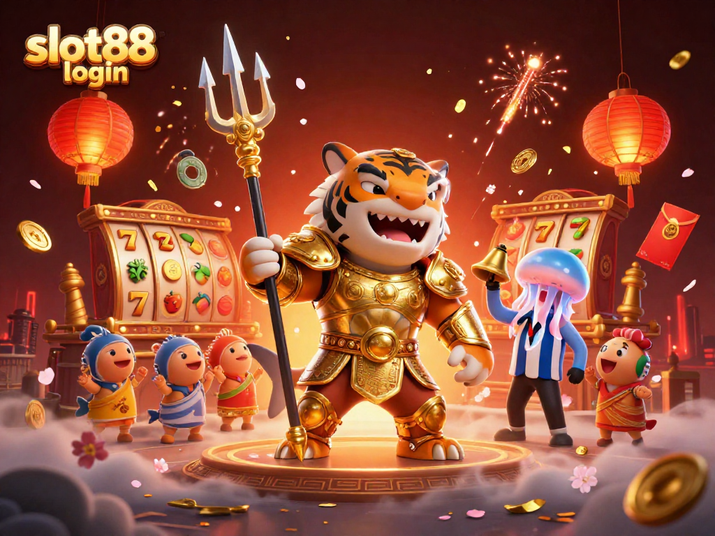 Engage with thrilling gameplay at slot88 login with vibrant 3D characters in an underwater colosseum.